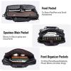 image:imageseyfocnia Mens Business Travel Briefcase Leather Handmade Messenger Bags Laptop BagBlack