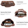 image:imageseyfocnia Mens Business Travel Briefcase Leather Handmade Messenger Bags Laptop BagBrown