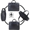 image:imageseyfocnia Mens Leather Messenger Bag Laptop Briefcase Business Satchel ComputerBlack