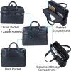 image:imageseyfocnia Mens Leather Messenger Bag Laptop Briefcase Business Satchel ComputerBlack