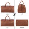 image:imageseyfocnia Oversized Duffle Travel Bag Waterproof Leather Weekend Bag Large Carry On Large Carry On Hangbag for Mens or WomenBrown