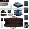 image:imageseyfocnia Oversized Duffle Travel Bag Waterproof Leather Weekend Bag Large Carry On Large Carry On Hangbag for Mens or WomenBrown