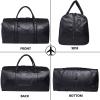 image:imageseyfocnia Oversized Duffle Travel Bag Waterproof Leather Weekend Bag Large Carry On Large Carry On Hangbag for Mens or WomenZBlack