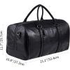 image:imageseyfocnia Oversized Duffle Travel Bag Waterproof Leather Weekend Bag Large Carry On Large Carry On Hangbag for Mens or WomenZBlack