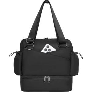 image:imageSmall Gym Bag for WomenMini Gym Duffle Bag with Independent Compartment Lightweight Gym Tote Bag Sport Duffle Bag for Travel Workout Dance YogaBlackGym