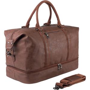 image:imageWeekender Overnight Bag Carry On Bag Travel Bag with Shoe PouchBrown