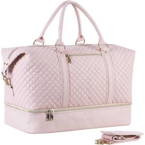 image:imageWeekender Overnight Bag Carry On Bag Travel Bag with Shoe PouchPink