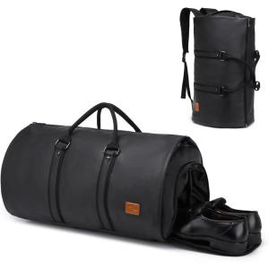 image:imageseyfocnia Convertible Travel Garment BagCarry on Garment Duffel Bag for Men Women  2 in 1 Hanging Suitcase Suit Business Travel BagA1Black