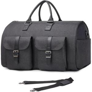 image:imageseyfocnia Convertible Travel Garment BagCarry on Garment Duffel Bag for Men Women  2 in 1 Hanging Suitcase Suit Business Travel BagGrey