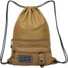 image:imageseyfocnia Drawstring Backpack Tactical String Bag with Zipper Pockets Waterproof Cinch Bag Sport Gym Sackpack  BlackKhaki