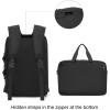 image:imageseyfocnia 3 in 1 Tactical Backpack for Men WaterResistant 173 Inch Laptop Messenger Bags Convertible Tactical Messenger Bag with Hidden Straps  Airline Approved Underseat Travel BackpackBlack