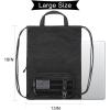 image:imageseyfocnia Drawstring Backpack Tactical String Bag with Zipper Pockets Waterproof Cinch Bag Sport Gym Sackpack  BlackBlack