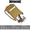 image:imageseyfocnia Drawstring Backpack Tactical String Bag with Zipper Pockets Waterproof Cinch Bag Sport Gym Sackpack  BlackKhaki