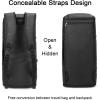 image:imageseyfocnia Garment Bag with Shoe Pouch Carry On Convertible Travel Duffel Bag for Men Women 2 in 1 Hanging Suitcase Suit Business Travel Bag BrownBlack