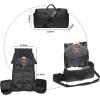 image:imageseyfocnia Garment Bag with Shoe Pouch Carry On Convertible Travel Duffel Bag for Men Women 2 in 1 Hanging Suitcase Suit Business Travel Bag BrownBlack