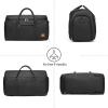 image:imageseyfocnia Garment Bag with Shoe Pouch Carry On Convertible Travel Duffel Bag for Men Women 2 in 1 Hanging Suitcase Suit Business Travel Bag BrownBlack