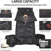 image:imageseyfocnia Garment Bag with Shoe Pouch Carry On Convertible Travel Duffel Bag for Men Women 2 in 1 Hanging Suitcase Suit Business Travel Bag BrownBlack