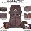image:imageseyfocnia Garment Bag with Shoe Pouch Carry On Convertible Travel Duffel Bag for Men Women 2 in 1 Hanging Suitcase Suit Business Travel Bag BrownBrown