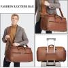 image:imageseyfocnia Garment Bag with Shoe Pouch Carry On Convertible Travel Duffel Bag for Men Women 2 in 1 Hanging Suitcase Suit Business Travel Bag BrownBrown