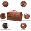 image:imageseyfocnia Garment Bag with Shoe Pouch Carry On Convertible Travel Duffel Bag for Men Women 2 in 1 Hanging Suitcase Suit Business Travel Bag BrownBrown
