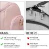 image:imageseyfocnia Garment Bag with Shoe Pouch Carry On Convertible Travel Duffel Bag for Men Women 2 in 1 Hanging Suitcase Suit Business Travel Bag BrownPink