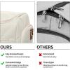 image:imageseyfocnia Garment Bag with Shoe Pouch Carry On Convertible Travel Duffel Bag for Men Women 2 in 1 Hanging Suitcase Suit Business Travel Bag BrownWhtie Brown