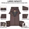 image:imageseyfocnia Garment Bag with Shoe Pouch Carry On Convertible Travel Duffel Bag for Men Women 2 in 1 Hanging Suitcase Suit Business Travel Bag BrownWhtie