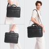 image:imageseyfocnia Mens Leather Messenger Bag 156 Inch 173 Inch Laptop Briefcase Satchel Computer Shoulder Bag Business HandbagBlack