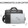 image:imageseyfocnia Mens Leather Messenger Bag 156 Inch 173 Inch Laptop Briefcase Satchel Computer Shoulder Bag Business HandbagBlack