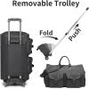 image:imageRolling Garment BagRolling Duffle Bag with Wheels Rolling Garment Bags for Travel with Shoe Pouch Carry On Bag Weekender Bags Garment Duffel Bag for WomenGreyA2Grey2P