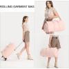 image:imageRolling Garment BagRolling Duffle Bag with Wheels Rolling Garment Bags for Travel with Shoe Pouch Carry On Bag Weekender Bags Garment Duffel Bag for WomenGreyPink