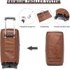 image:imageSeyfocnia Rolling Garment Bag With Wheels  Overnight Carry On Suitcase With Shoe Compartment  Convertible Duffle Bag for Travel  BrownBrown