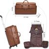 image:imageSeyfocnia Rolling Garment Bag With Wheels  Overnight Carry On Suitcase With Shoe Compartment  Convertible Duffle Bag for Travel  BrownBrown