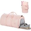 image:imageseyfocnia Convertible Travel Garment BagCarry on Garment Duffel Bag for Women  3 in 1 Garment Backpack Hanging Suitcase Suit Business Travel BagPink