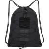 image:imageseyfocnia Drawstring Backpack Tactical String Gym Bag with Zipper Pockets Waterproof Cinch Bag Sport Gym Backpack for Men Black