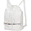 image:imageseyfocnia Drawstring Gym Backpack with Shoe Compartment String Gym Bag Sackpack for Women Waterproof Travel Tote Sports Bags Cinch Beach Swim Travel Workout Bag WhiteWhite
