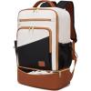 image:imageseyfocnia Gym Backpack for Men Lightweight Sports Back pack With Shoe Compartment Waterproof Gym Bag Workout Trainning Rucksack Casual Travel DaypackBlackWhite Brown