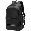 image:imageseyfocnia Gym Backpack for MenWaterproof Travel Backpack With Shoe Compartment Lightweight Sports Gym Bag Casual DaypackBlackBlack