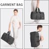 image:imageseyfocnia Convertible Garment Bag for Travel Carry On Garment Bag Backpack for Men Women 3 in 1 Hanging Suitcase Suit Business Travel Bag Black