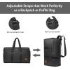 image:imageseyfocnia Convertible Garment Bag for Travel Carry On Garment Bag Backpack for Men Women 3 in 1 Hanging Suitcase Suit Business Travel Bag Black