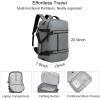 image:imageseyfocnia Convertible Travel Garment Bag for Men amp Women MultiPocket Travel Duffel Carry On Luggage Personal Item Business Suit BackpackGrey
