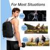 image:imageseyfocnia Drawstring Backpack Tactical String Gym Bag with Zipper Pockets Waterproof Cinch Bag Sport Gym Backpack for Men Black