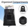 image:imageseyfocnia Drawstring Backpack Tactical String Gym Bag with Zipper Pockets Waterproof Cinch Bag Sport Gym Backpack for Men Black