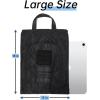 image:imageseyfocnia Drawstring Backpack Tactical String Gym Bag with Zipper Pockets Waterproof Cinch Bag Sport Gym Backpack for Men Black