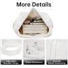 image:imageseyfocnia Drawstring Gym Backpack with Shoe Compartment String Gym Bag Sackpack for Women Waterproof Travel Tote Sports Bags Cinch Beach Swim Travel Workout Bag WhiteWhite