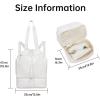 image:imageseyfocnia Drawstring Gym Backpack with Shoe Compartment String Gym Bag Sackpack for Women Waterproof Travel Tote Sports Bags Cinch Beach Swim Travel Workout Bag WhiteWhite