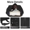 image:imageseyfocnia Drawstring Gym Backpack with Shoe Compartment String Gym Bag Sackpack for Women Waterproof Travel Tote Sports Bags Cinch Beach Swim Travel Workout Bag WhiteBlack