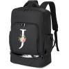 image:imageseyfocnia Gym Backpack for Men Personalized Initial Design Sports Back pack With Shoe Compartment Waterproof Gym Bag Workout Trainning Rucksack Casual Travel DaypackBlackBlack