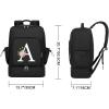 image:imageseyfocnia Gym Backpack for Men Personalized Initial Design Sports Back pack With Shoe Compartment Waterproof Gym Bag Workout Trainning Rucksack Casual Travel DaypackBlackBlack