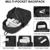 image:imageseyfocnia Gym Backpack for MenMilitary Tactical Backpack Travel Bag with Shoe Compartment Lightweight Sports Gym Bag Casual DaypackBlack
